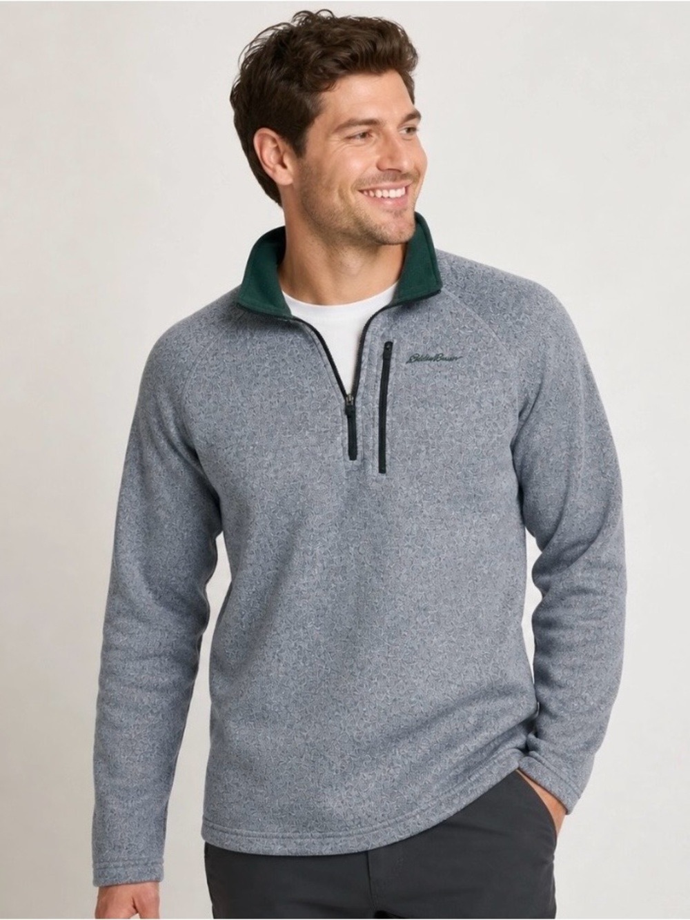 Gray Men’s Eddie Bauer Radiator Pullover Sweater Fleece NWOT